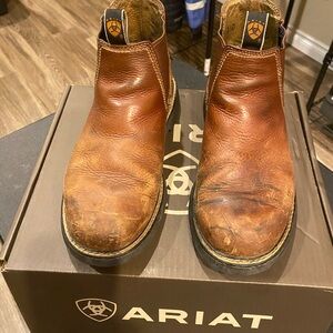 Ariat Brown Leather Chelsea Work Boots